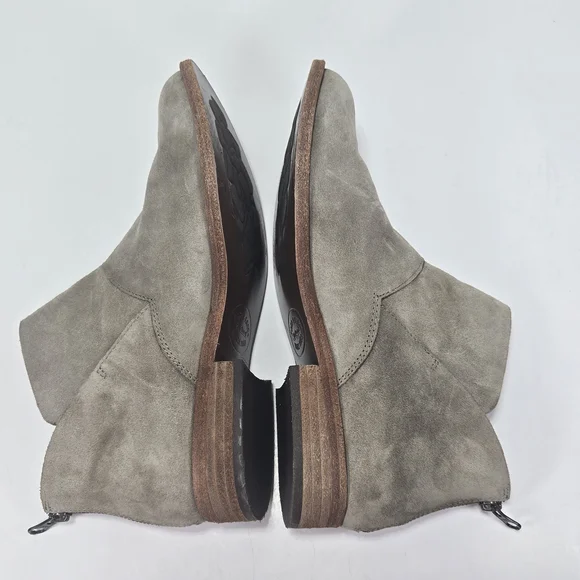 Kork-Ease Ryder Taupe Suede Leather Ankle Bootie Boots w/zippered Heels Size 10M - Picture 7 of 11